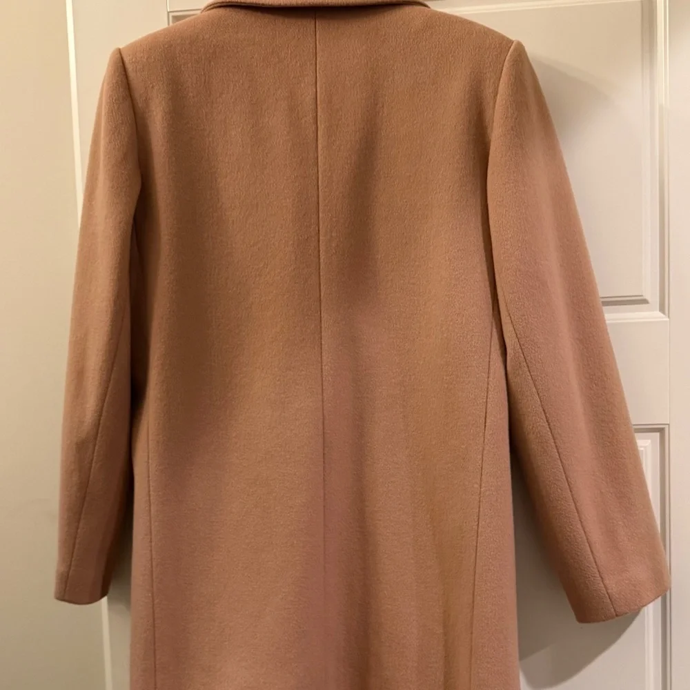 Talbots Camel Color Pure Wool Double Breasted Pea Coat 6 - Picture 2 of 8